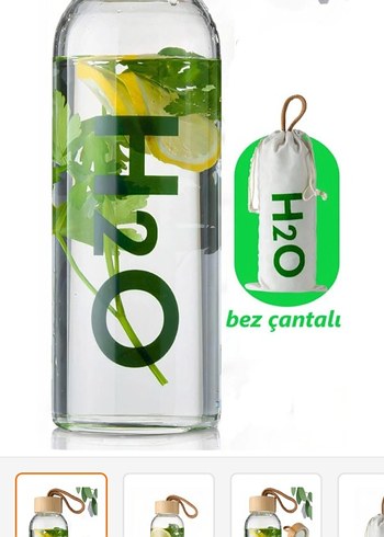 Beyaz Su Saklama Çantası H2O Baskılı - Görsel 4