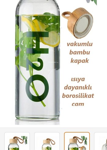 Beyaz Su Saklama Çantası H2O Baskılı - Görsel 2