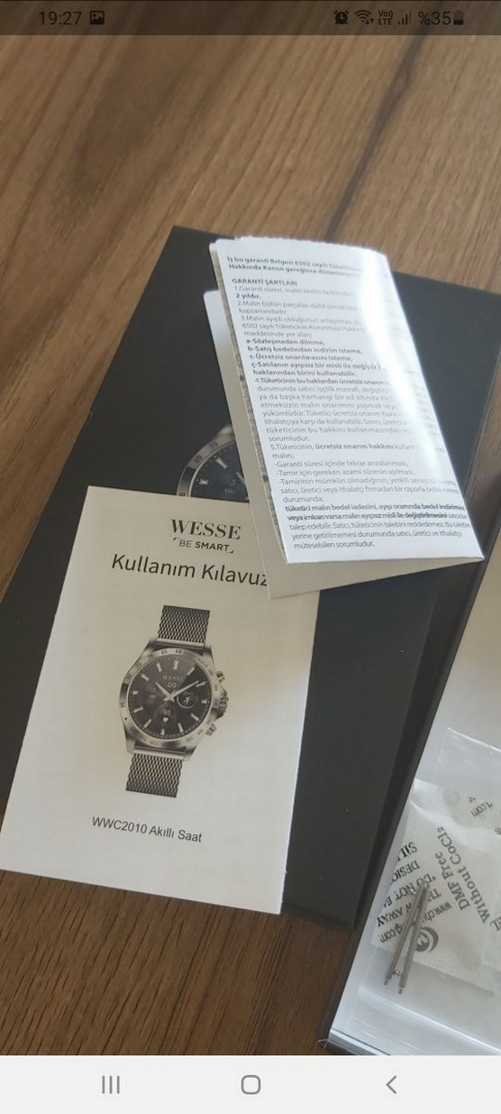 Gri Paslanmaz Çelik Akıllı Saat wesse marka - Görsel 4