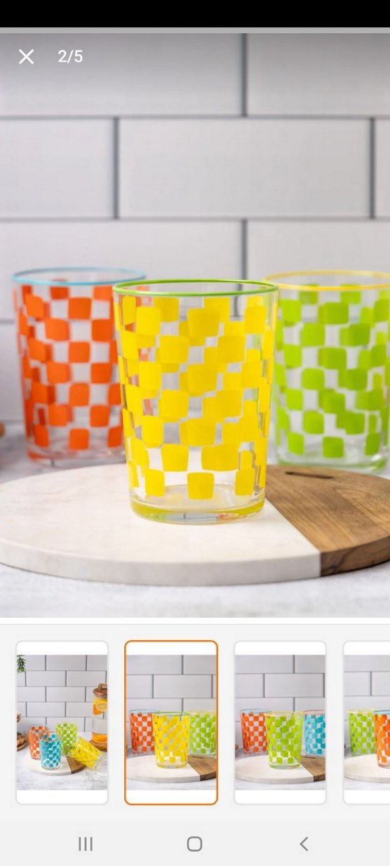 Renkli Desenli Cam Bardak Seti - Görsel 3