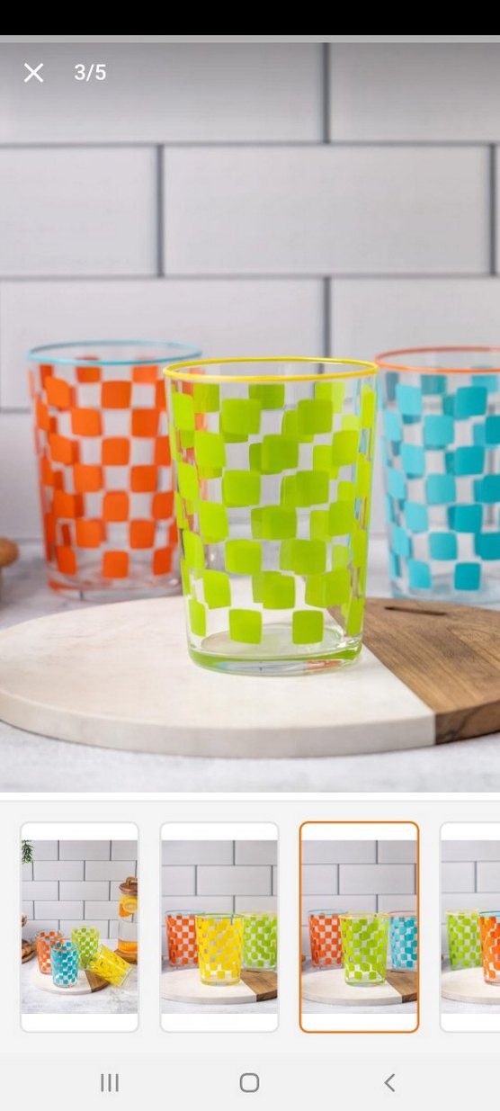 Renkli Desenli Cam Bardak Seti - Görsel 4