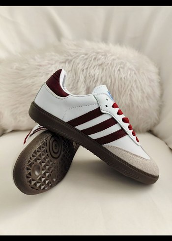 Adidas Kadın Beyaz Bordo Süet Spor Ayakkabı - Görsel 2