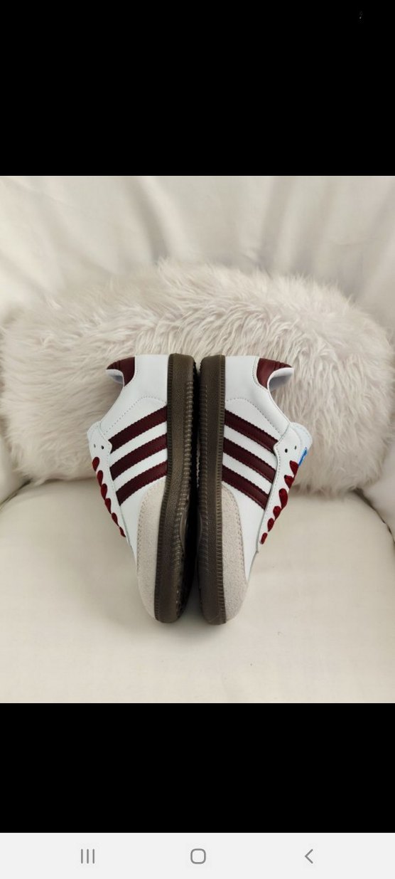 Adidas Kadın Beyaz Bordo Süet Spor Ayakkabı - Görsel 4