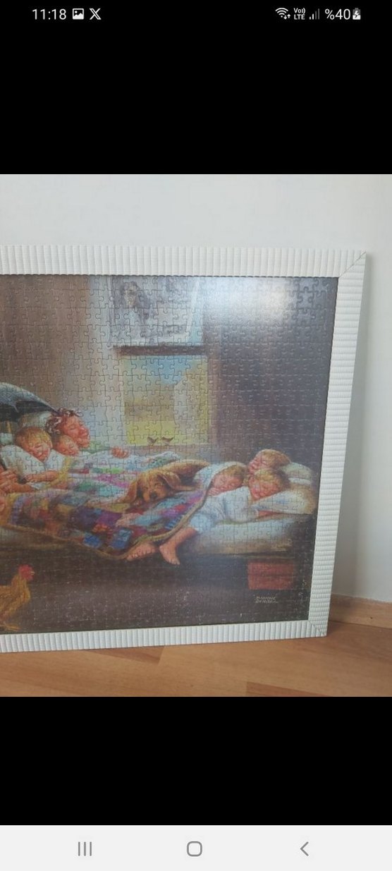 Beyaz Çerçeveli Gri Puzzle - Görsel 2