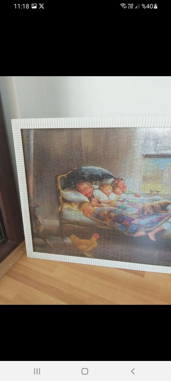 Beyaz Çerçeveli Gri Puzzle - Görsel 3