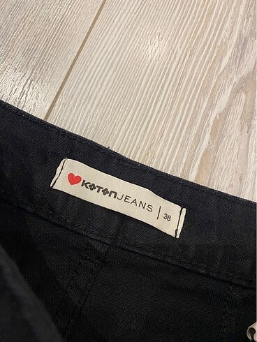 Kargo siyah jean mini etek - Görsel 3