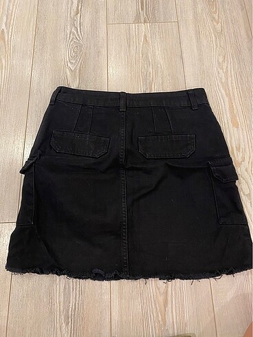 Kargo siyah jean mini etek - Görsel 2