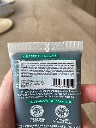 Yves rocher siyah nokta kömür maske - Görsel 2