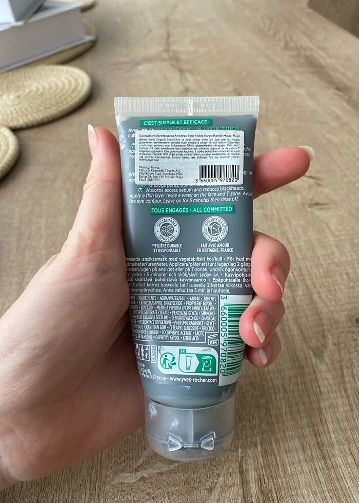 Yves rocher siyah nokta kömür maske - Görsel 3