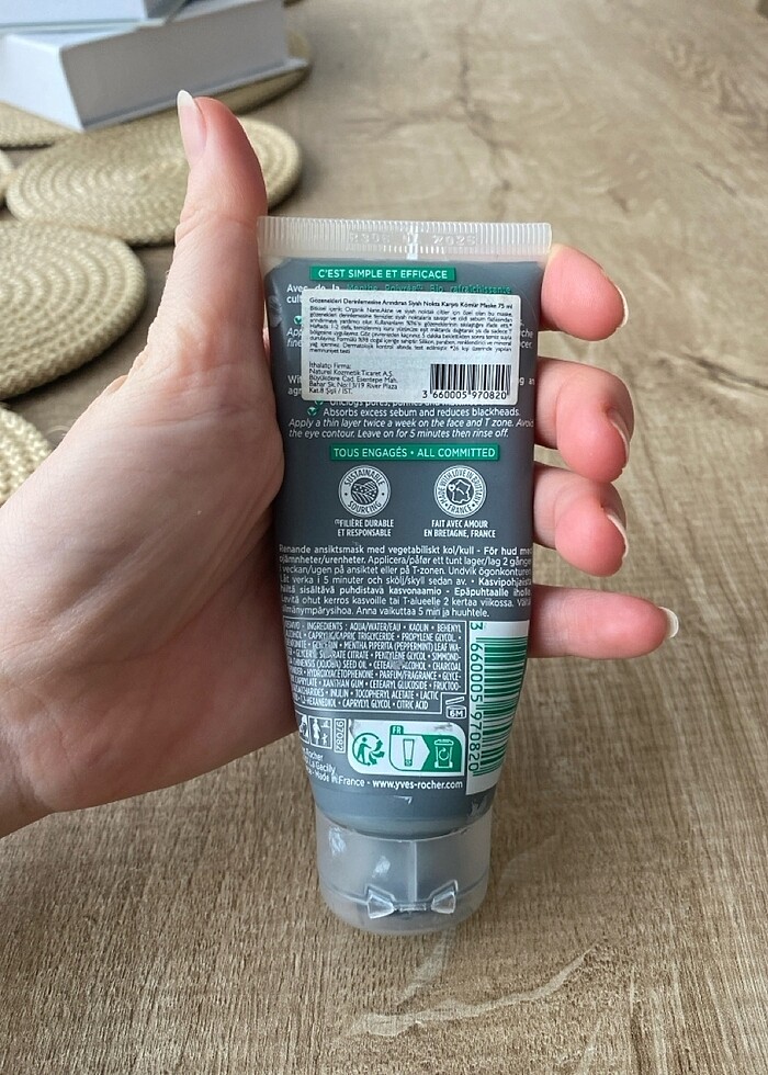 Yves rocher siyah nokta kömür maske - Görsel 4