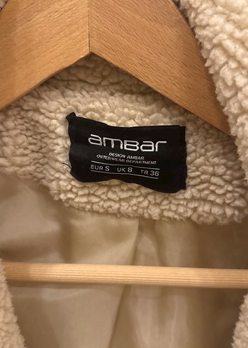 Bej Midi Kadın Peluş Kaban - Görsel 2