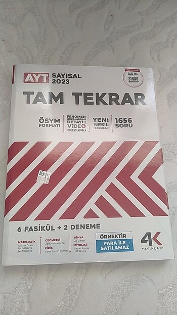 4k ayt sayısal kamp kitabı 2023 müfredat