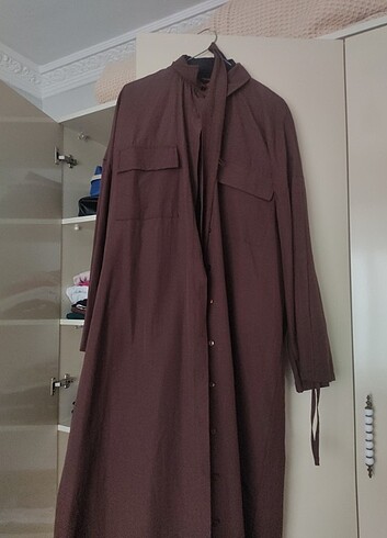 Trendyol & Milla Trendyol modest kahverengi elbise