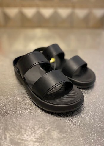 Siyah Erkek Günlük Bantlı Terlik - Görsel 2