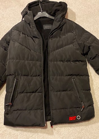 Siyah Fermuarlı Erkek Midi Mont - Görsel 14