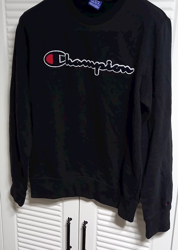 Champion orjinal Siyah Pamuklu Erkek Sweatshirt - Görsel 5