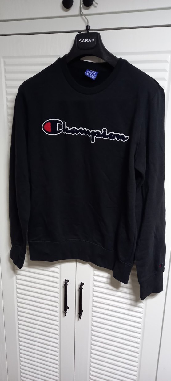 Champion orjinal Siyah Pamuklu Erkek Sweatshirt - Görsel 5