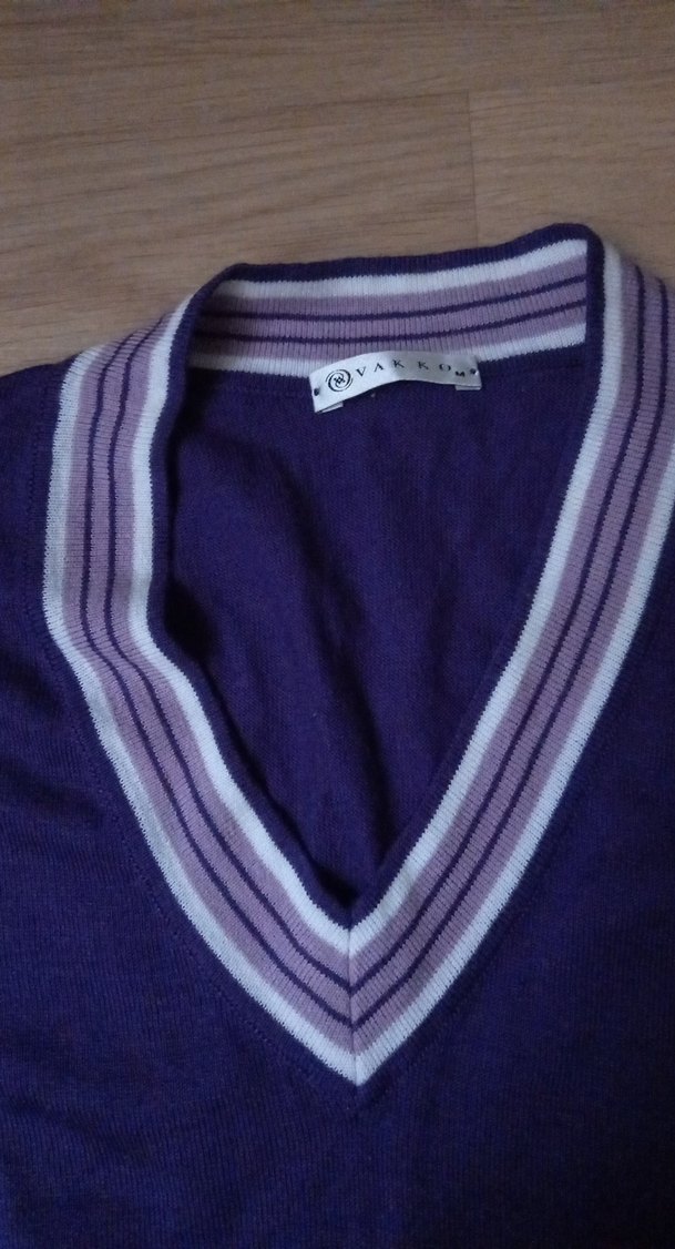 Vakko V Yaka Erkek Triko Kazak - Görsel 4