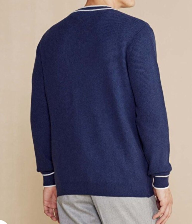 Vakko V Yaka Erkek Triko Kazak - Görsel 2