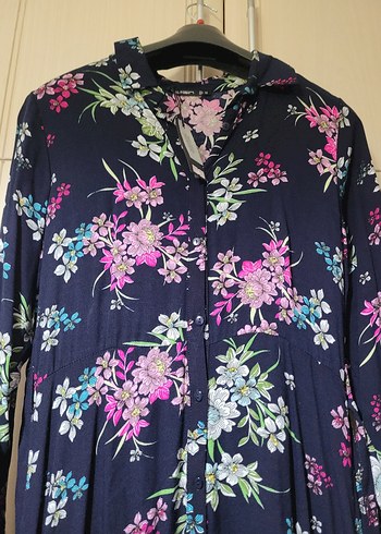 Bohem Çok Renkli Uzun Kollu Uzun Elbise - Görsel 3