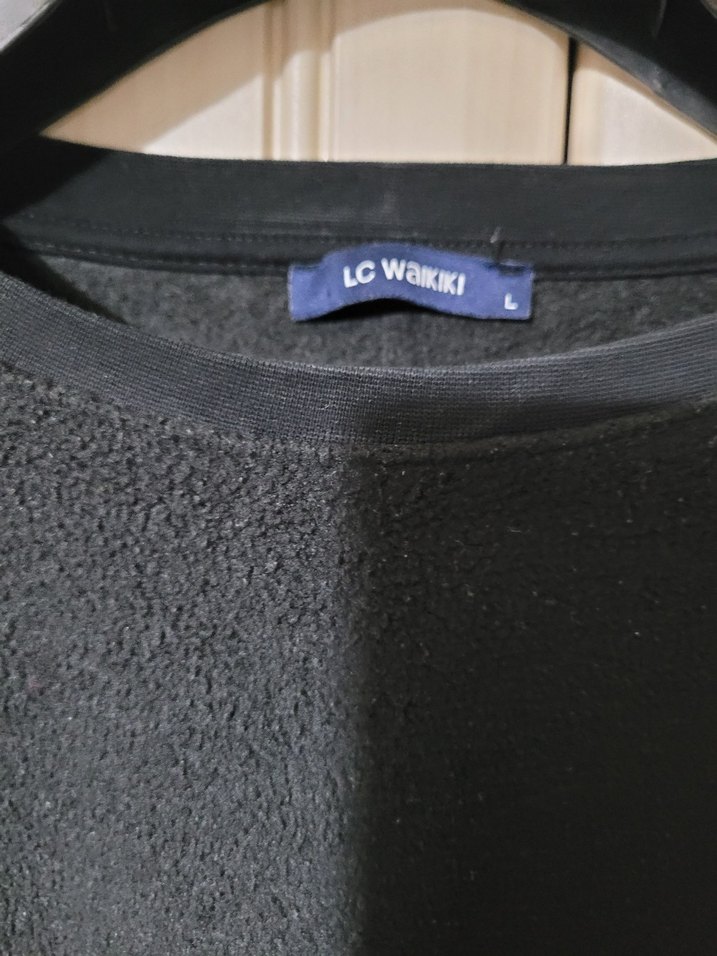 Erkek Siyah Uzun Kollu Basic Sweatshirt - Görsel 2