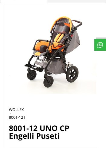 WOLLEX 8001-12 TEKERLEKLİ SANDALYE PUSETLİ - Görsel 10