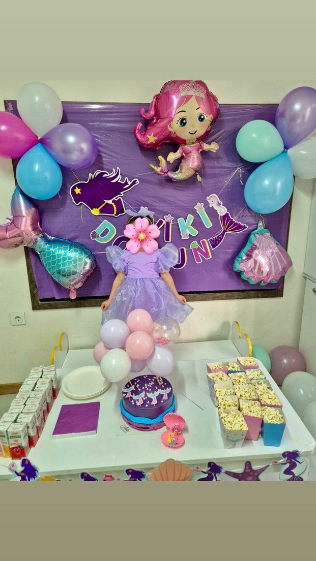 Le Mabelle Pastel Mor Kabarık Kollu Kız Çocuk Elbise - Görsel 4