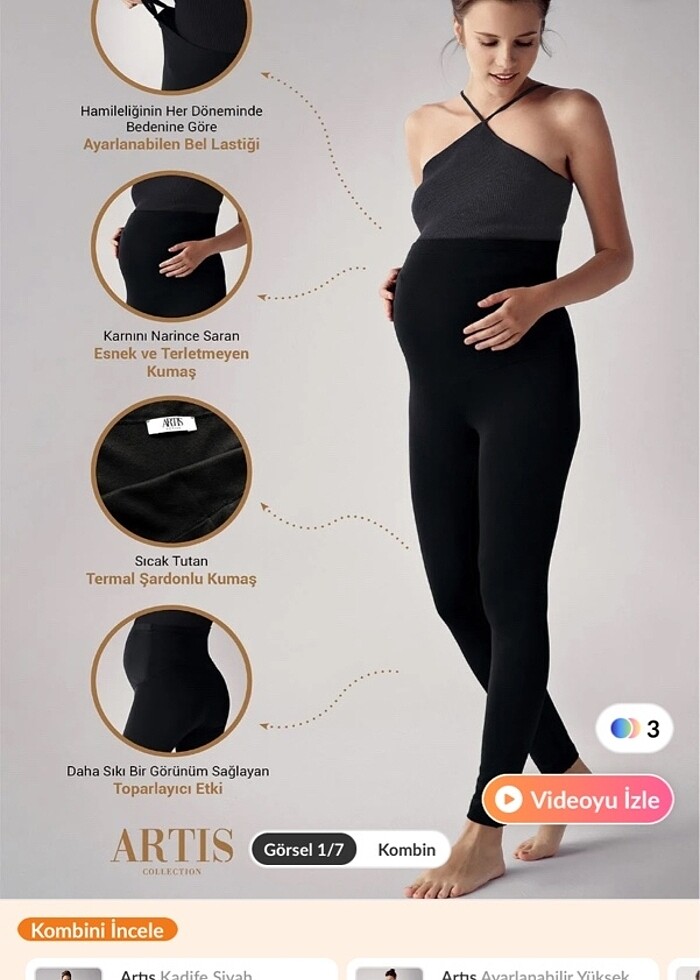 Artış Hamile tayt - Görsel 2