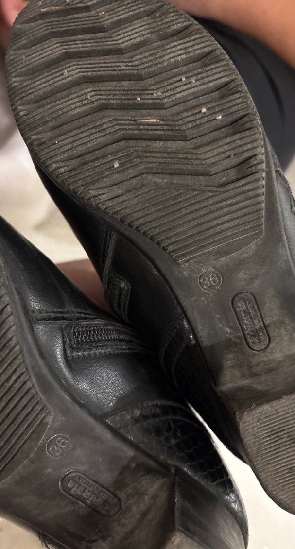 Polaris Siyah Deri Kadın Dolgu Topuklu Bot - Görsel 2