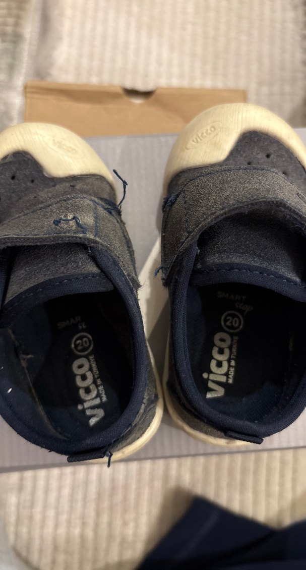 Erkek Bebek İlk Adım Ayakkabısı Gri-Mavi - Görsel 3