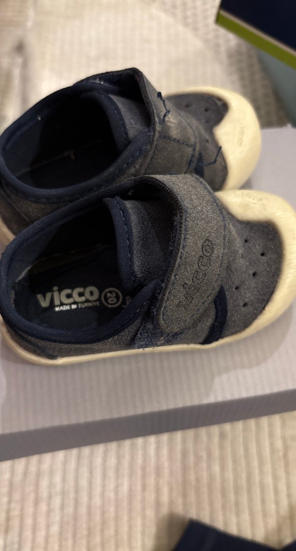 Erkek Bebek İlk Adım Ayakkabısı Gri-Mavi - Görsel 2