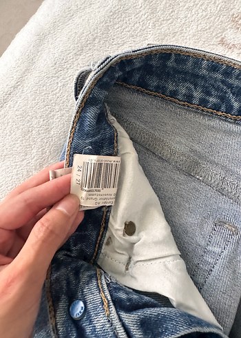 26 Beden mavi Renk Kadın Mavi Midi Boy Skinny Denim Jean