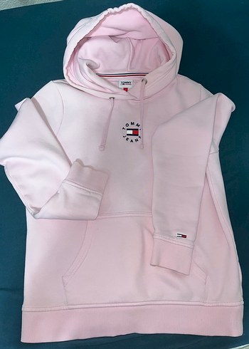 s Beden pembe Renk Tommy Jeans Pembe Kapüşonlu Sweatshirt
