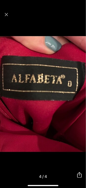 s Beden kırmızı Renk Alfabeta Kırmızı fırfırlı elbise