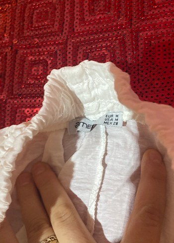 Beyaz Uzun Keten Kadın Etek - Görsel 2