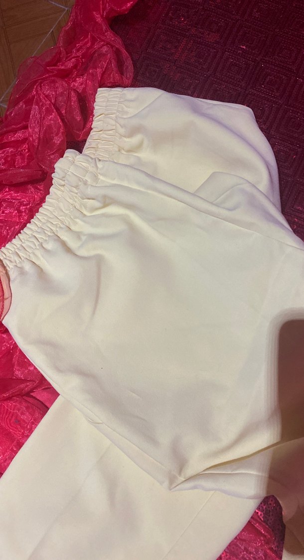 Düğmeli Beyaz Kadın Kumaş Pantolon - Görsel 2