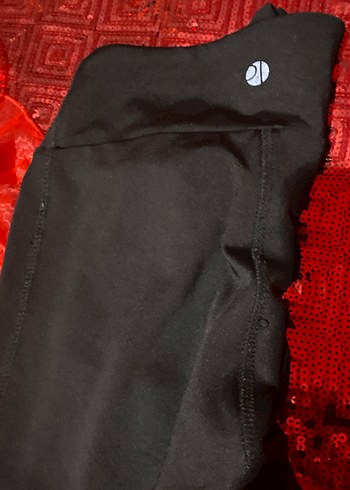 Kadın Siyah Spor Tayt Velcro Detaylı - Görsel 3