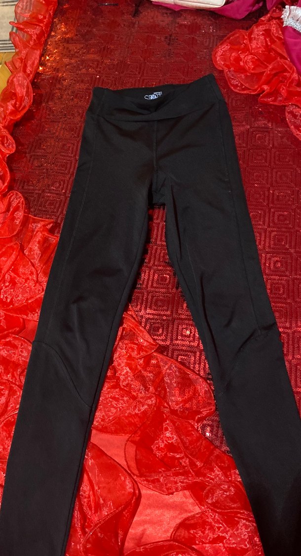 Kadın Siyah Spor Tayt Velcro Detaylı - Görsel 4