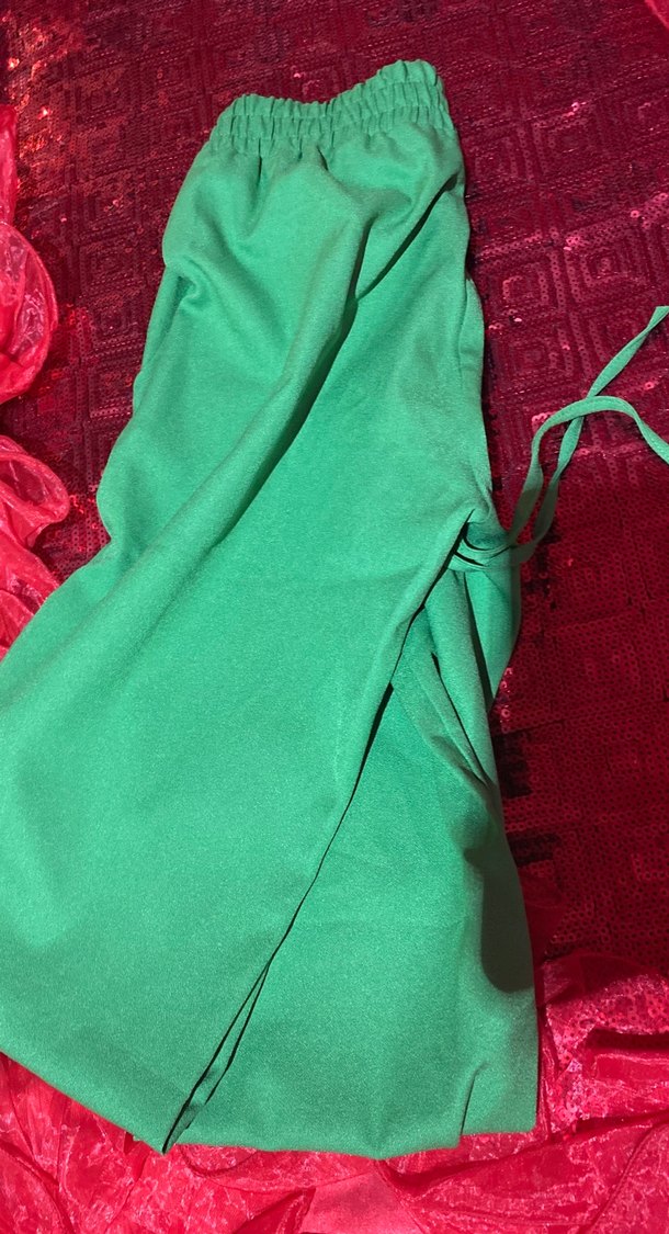 Yeşil Kadın Regular Fit Kumaş Pantolon - Görsel 4