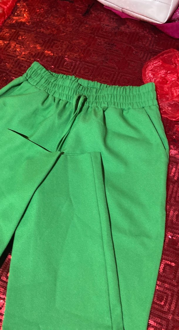 Yeşil Kadın Regular Fit Kumaş Pantolon - Görsel 3