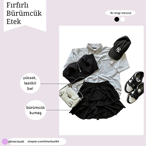 Fırfırlı bürümcük etek