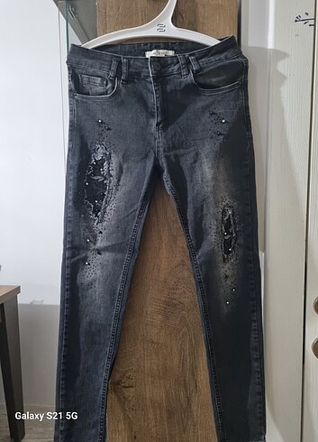 İşlemeli Skinny Jean
