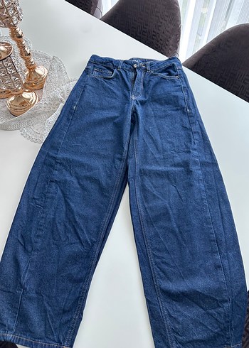 LC Waikiki Koyu Mavi Genis Paca Denim Pantolon
