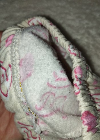 Pembe Barbie Baskılı Örgü Bebek Takımı - Görsel 5