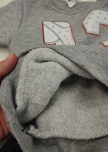 Gri Baskılı Erkek Bebek Takımı - Görsel 4