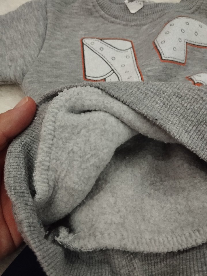 Gri Baskılı Erkek Bebek Takımı - Görsel 4