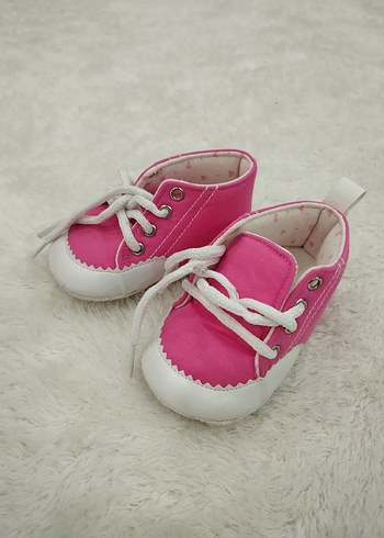 Pembe Fırfırlı Bebek İlk Adım Ayakkabısı - Görsel 2