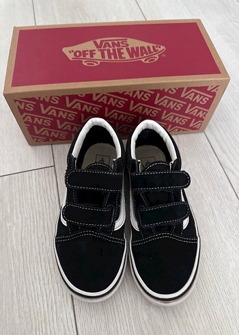 Siyah Erkek Çocuk Cırt Cırtlı Spor Ayakkabı vans - Görsel 4