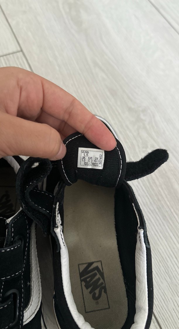 Siyah Erkek Çocuk Cırt Cırtlı Spor Ayakkabı vans - Görsel 2