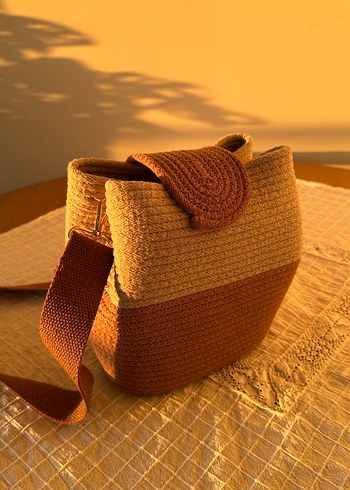 Beden camel Renk Handmade kadın omuz çantası